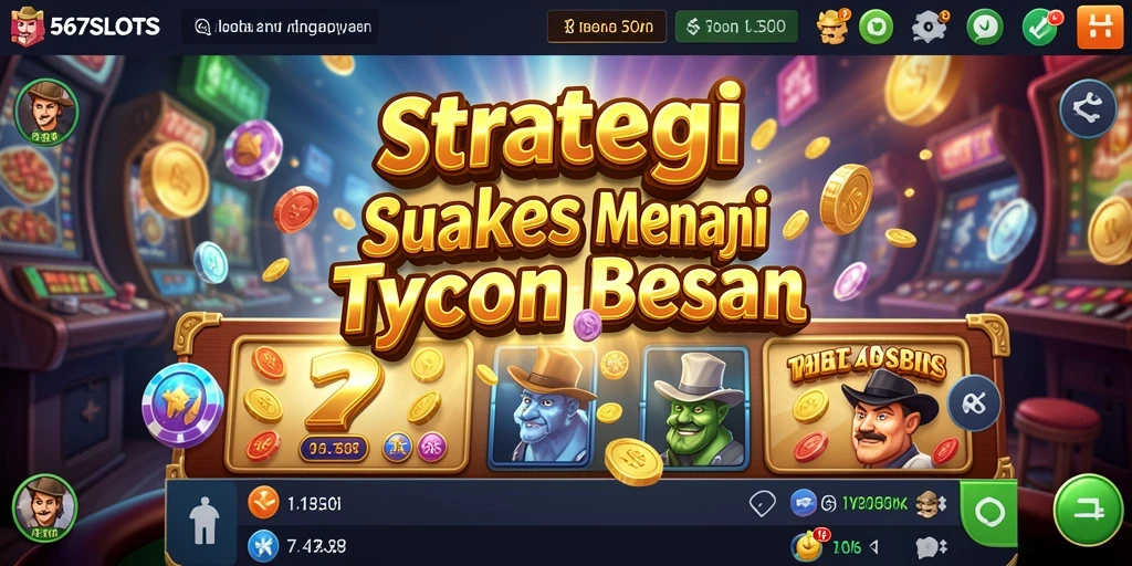 Gameplay menarik dengan mesin slot dan manajemen kasino.