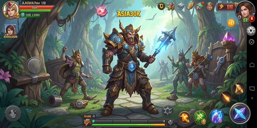Screenshot menunjukkan aksi seru dalam permainan RPG ASIA303.