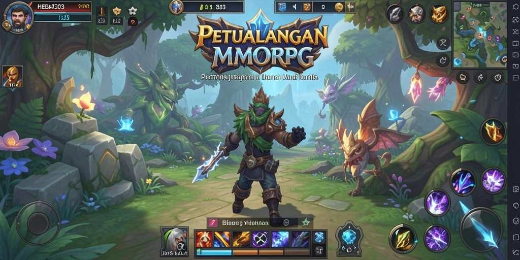 Screenshot gameplay HEBAT303 dengan aksi mendebarkan di dunia MMORPG.