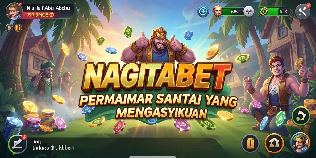 Tampilan gameplay menyenangkan NAGITABET yang penuh warna.