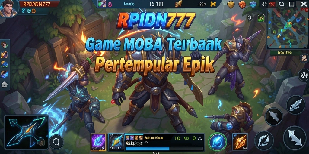 Tangkapan layar gameplay RPIDN777 yang menampilkan pertempuran seru antara tim.