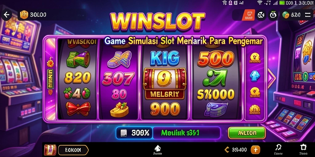 Screenshot utama menunjukkan gameplay WINSLOT yang seru dan penuh warna.
